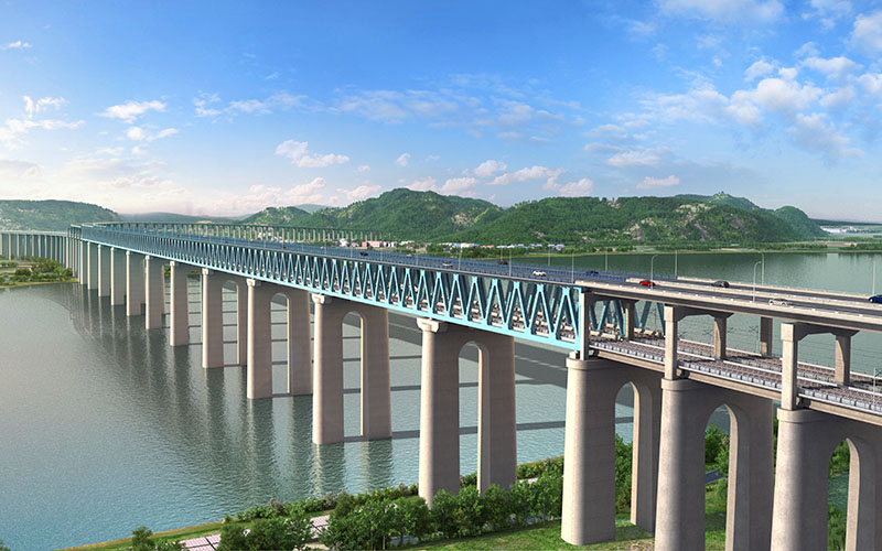 Sanmenxia highway railway bridge